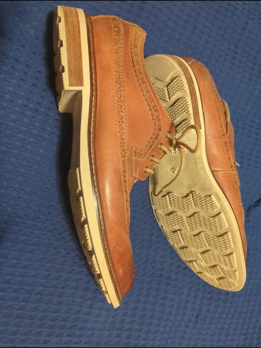 Sperry Men's Brown Gold Cup Leather Wingtip Derby Oxfords